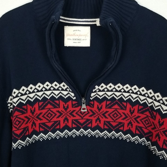 Grandpa Weatherproof Vintage 1/4 Zip Pullover Sweater Lg - Picture 6 of 15